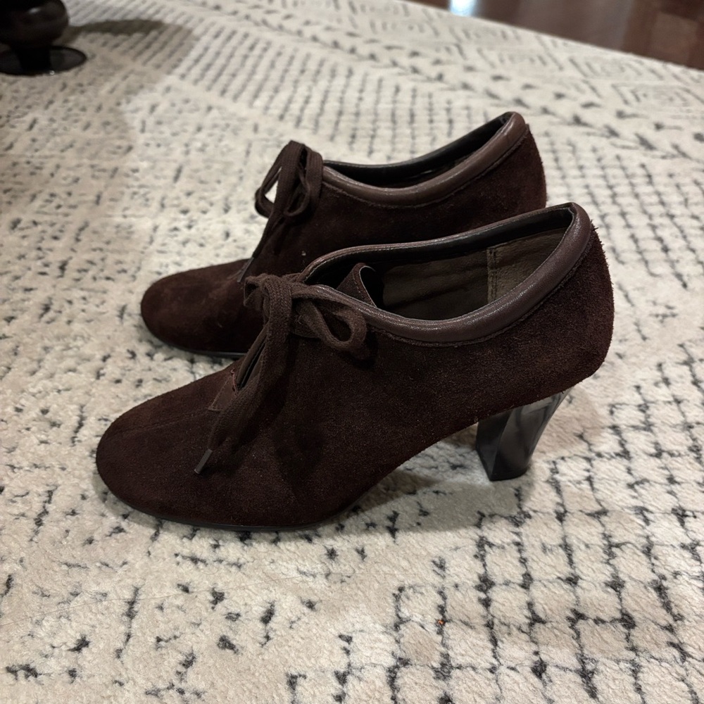 Aerosols lace up chukka heeled leather booties 7.5 - Picture 4 of 6